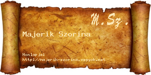 Majerik Szorina névjegykártya